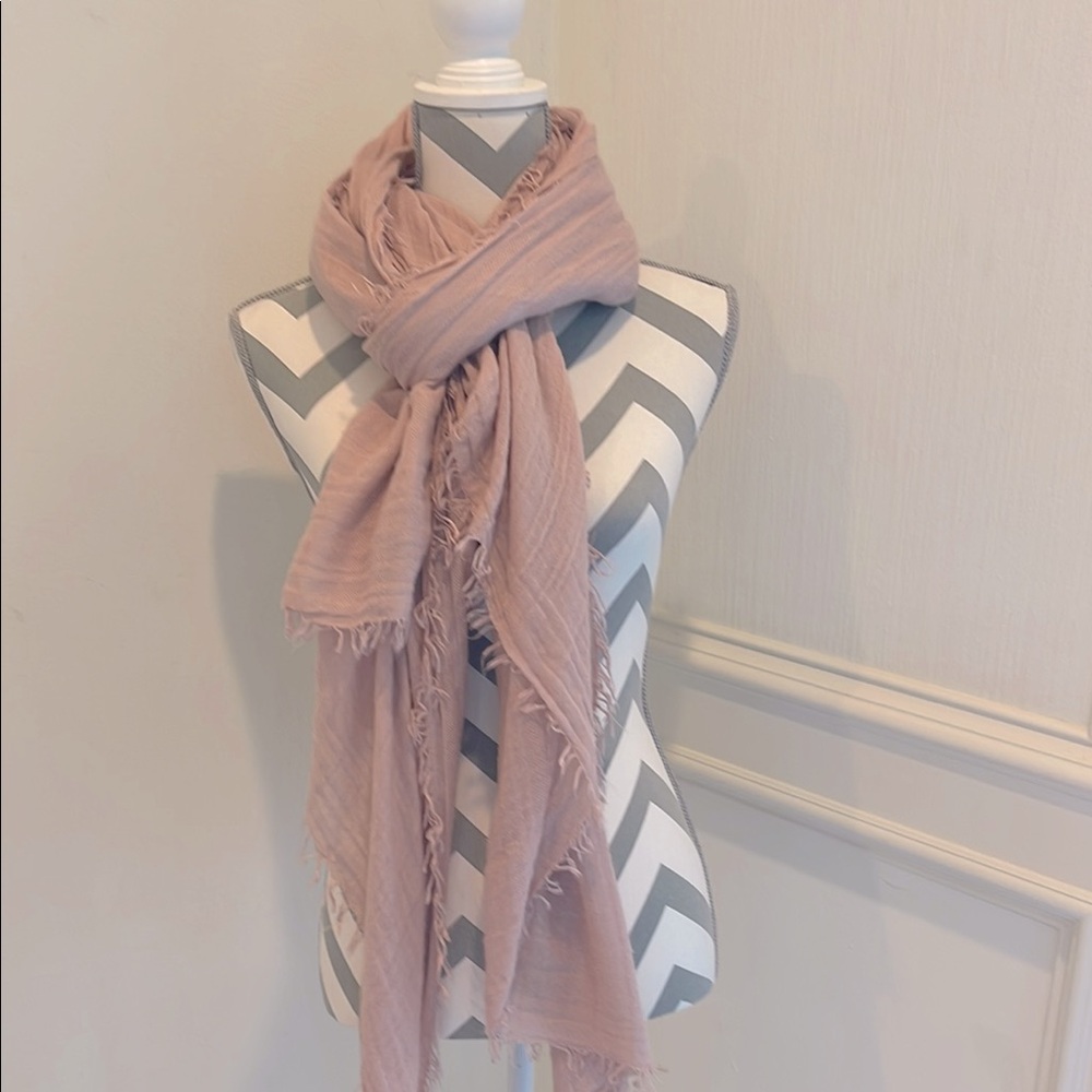 Chic Light Pink Women's Fringe Fashion Scarf Wrap One Size